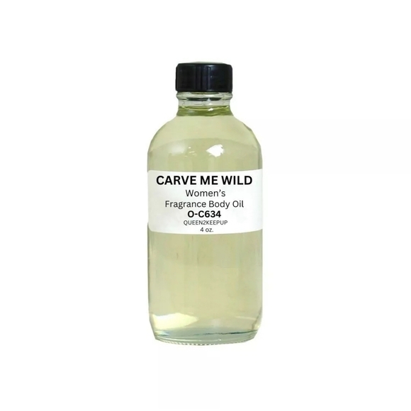 Queen2KeepUp Boutique Other - Carve Me Wild Fragrance Body Oil Women All Natural - 4 oz Glass Bottle